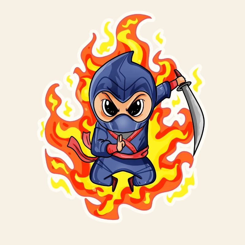 Ninja Feuer Rot