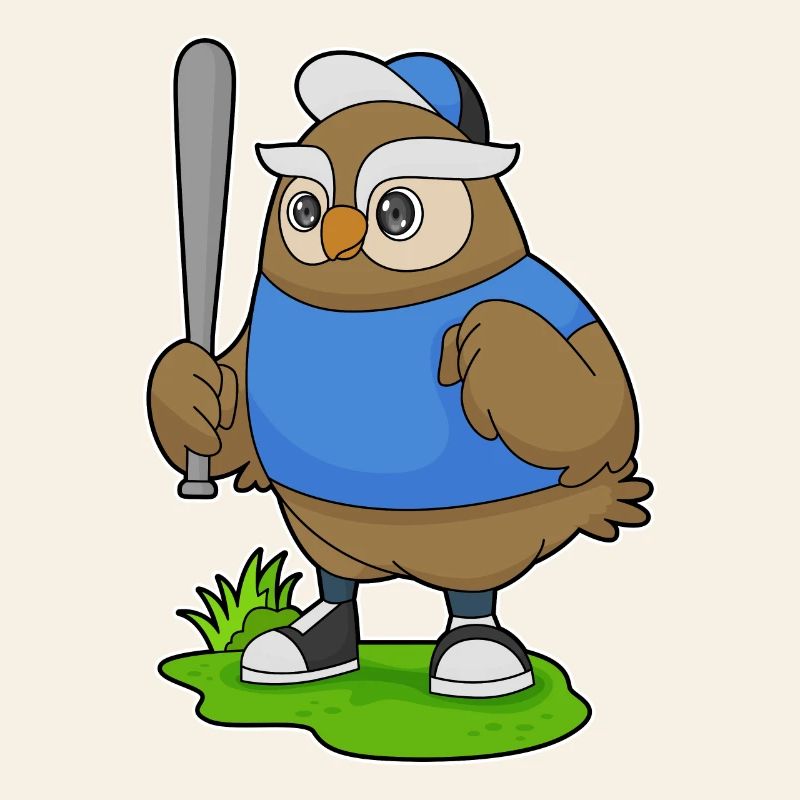 Owl Baseball Baseball Bat