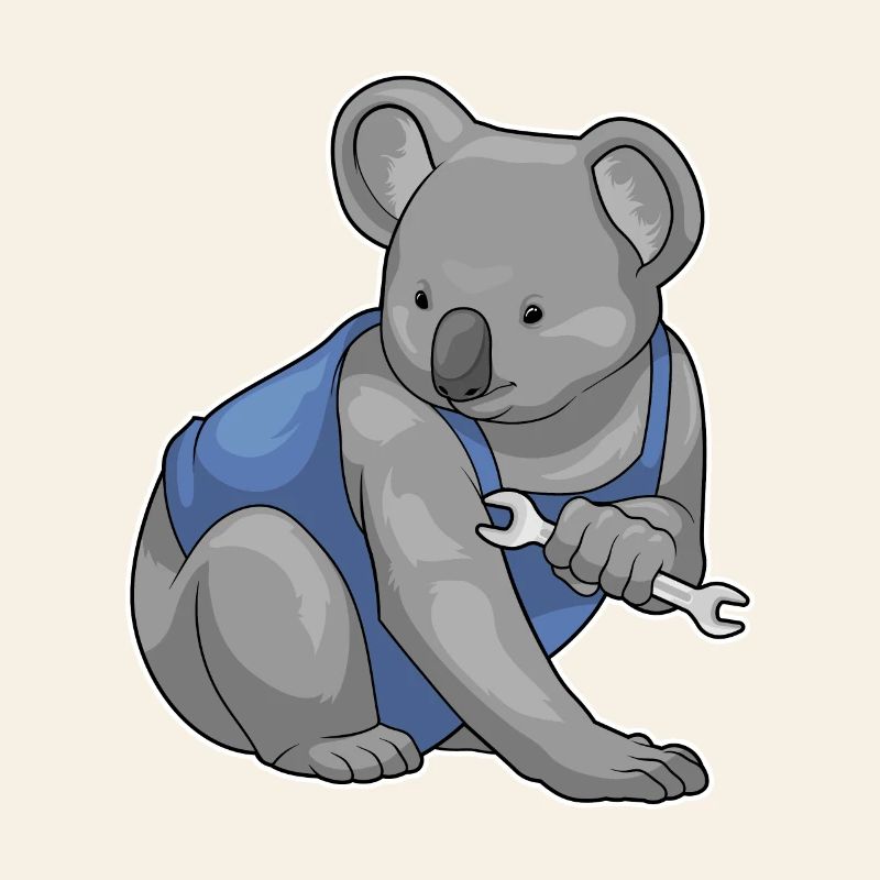 Koala Mechanic Wrench Workshop