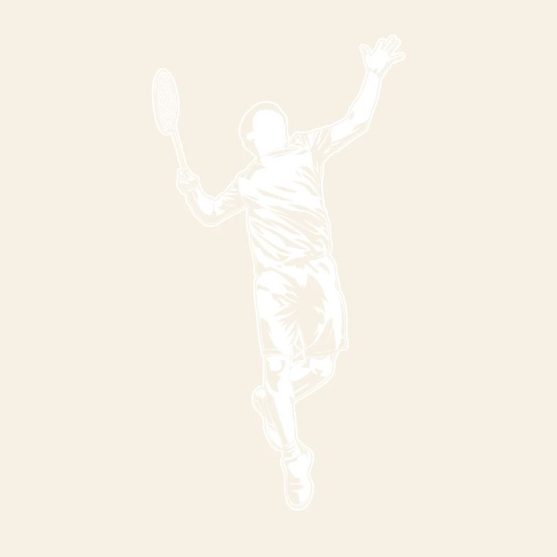 Badminton player sketch