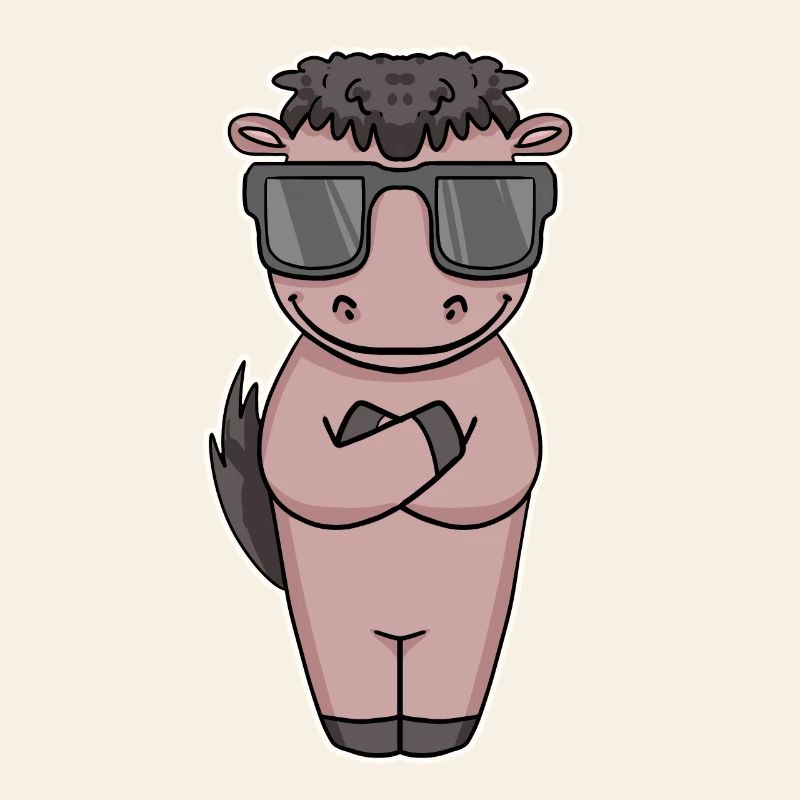 Pferd mit Sonnenbrille