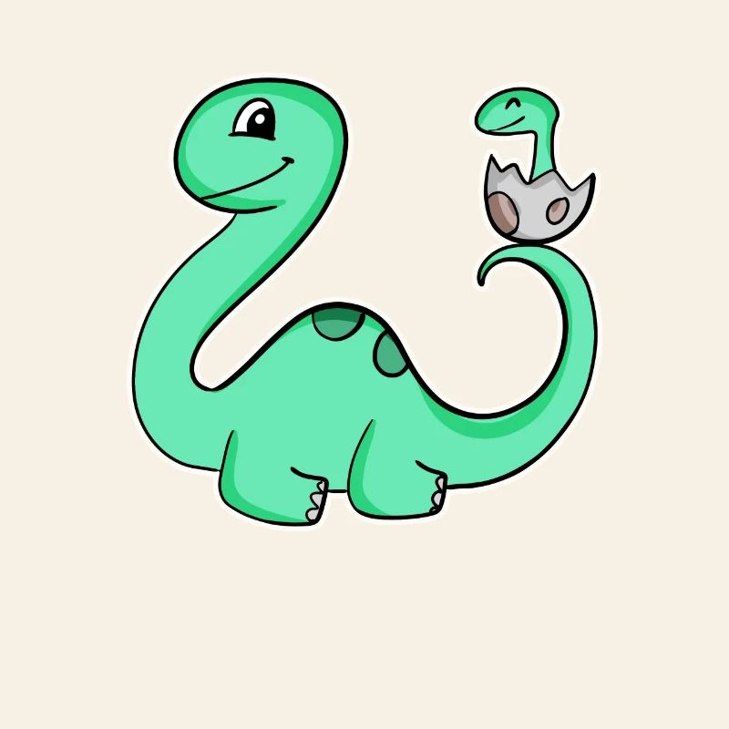 Dinosaure avec bébé dinosaure