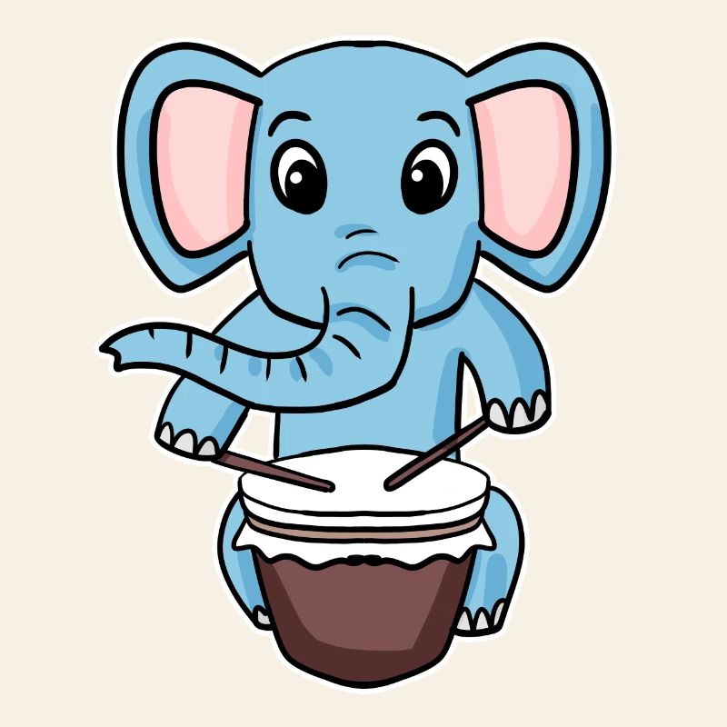 Elephant Drum Motif