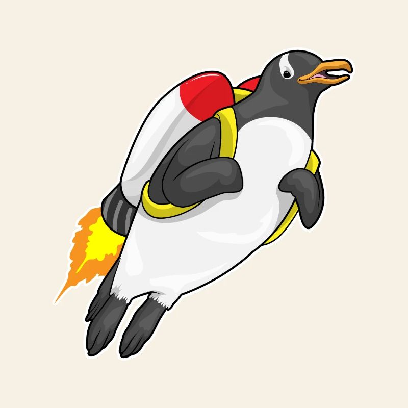 Pinguin Fliegen Jetpack