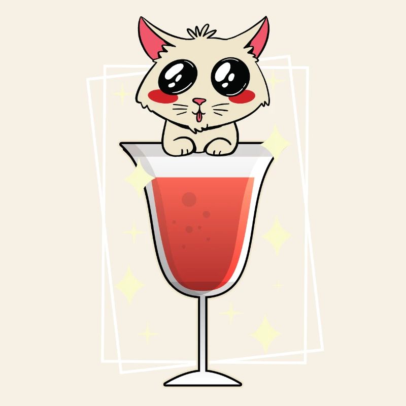 Cocktail de chat mignon – Ambiance de boisson Kawaii