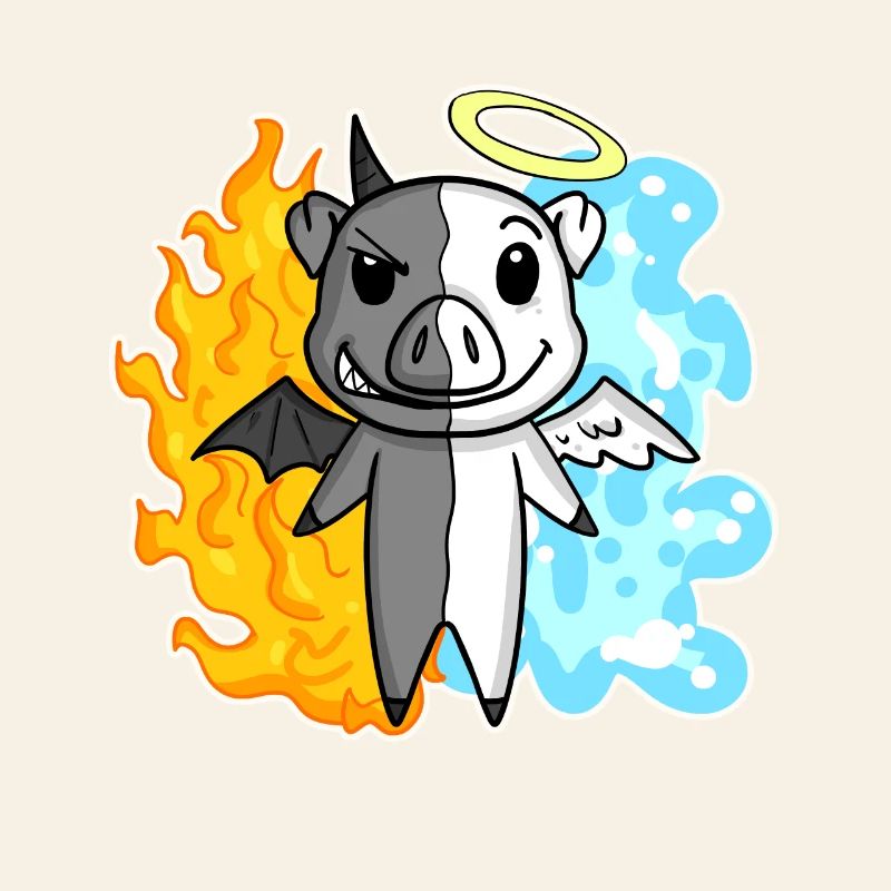 Cochon - Ange et Diable