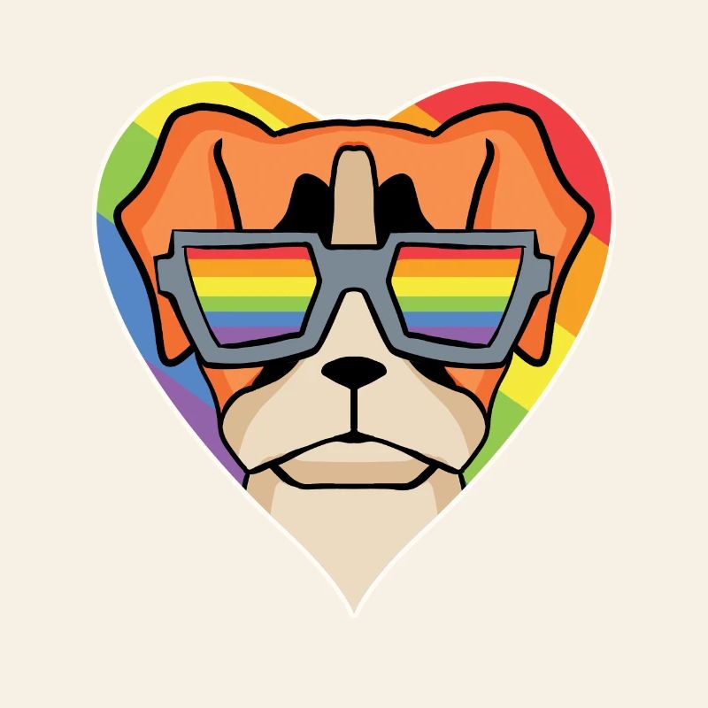 Rainbow - Chien à lunettes - German Boxer