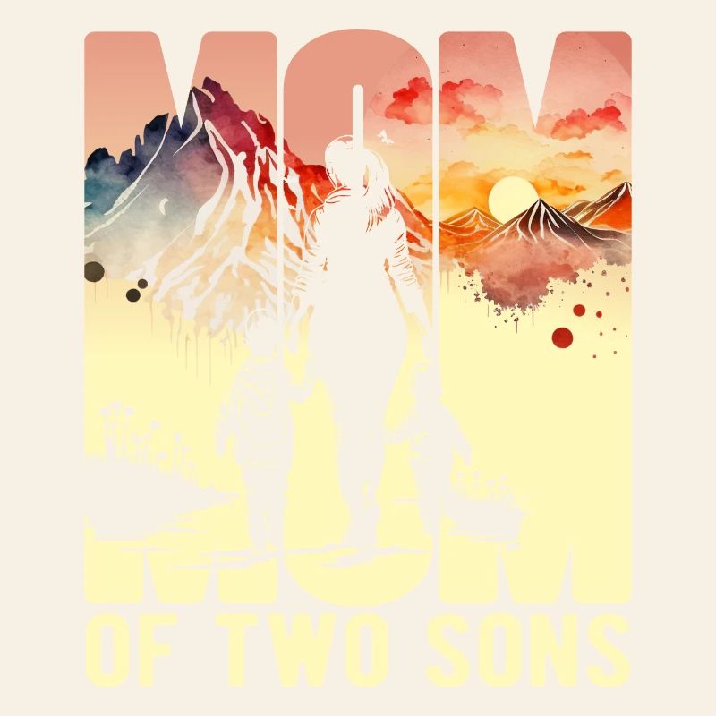 Mutter mit zwei Söhnen Muttertag Berge Mama Kind