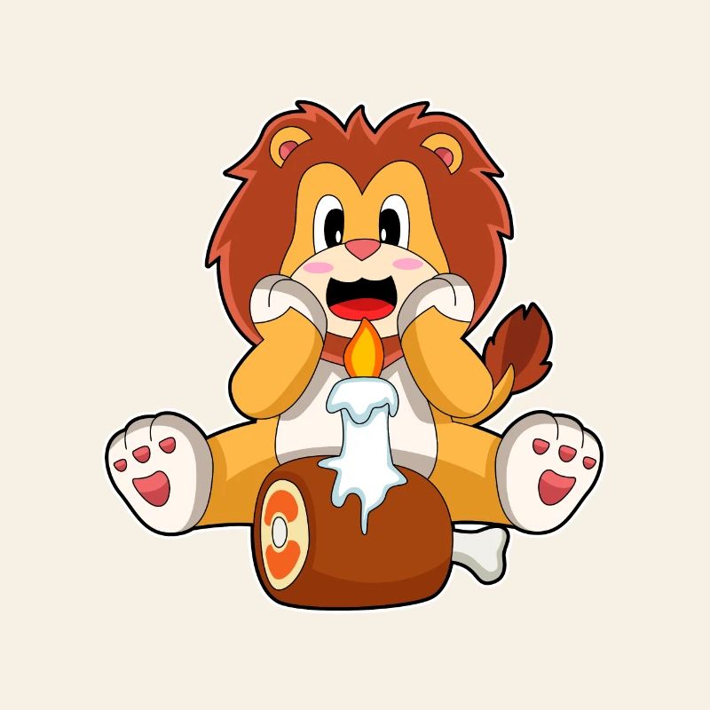 Löwe Geburtstag Kerze