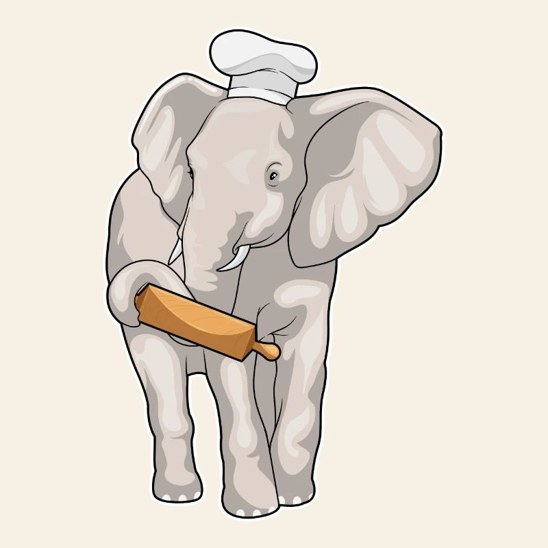 Elephant Baker Rolling Pin Baking