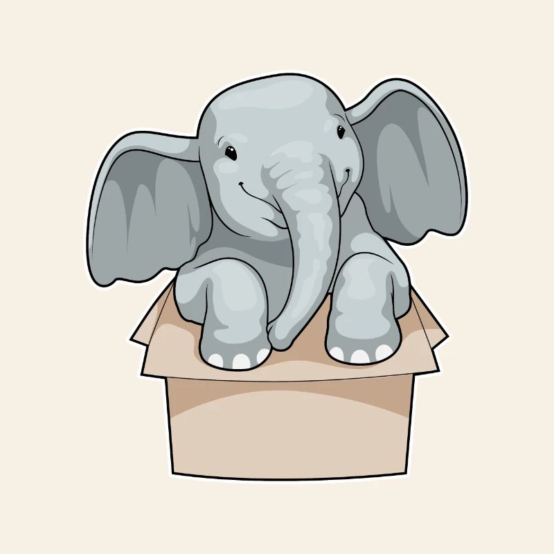 Elefant Karton