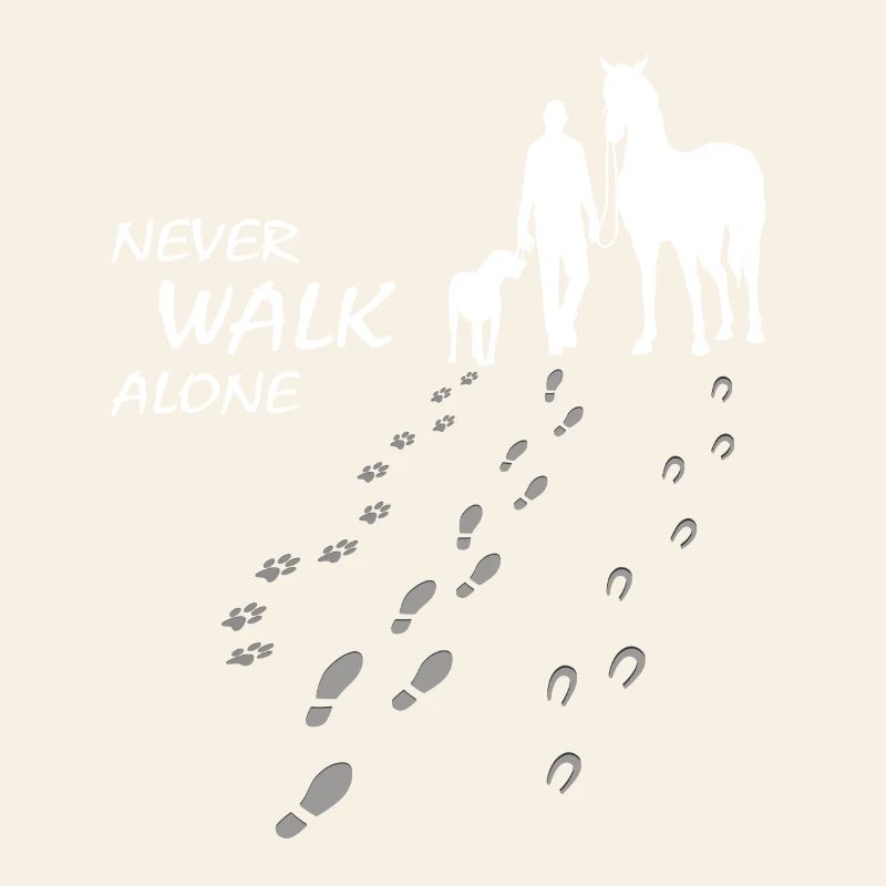 Hund Pferd Reiter - Never walk alone - gemeinsam