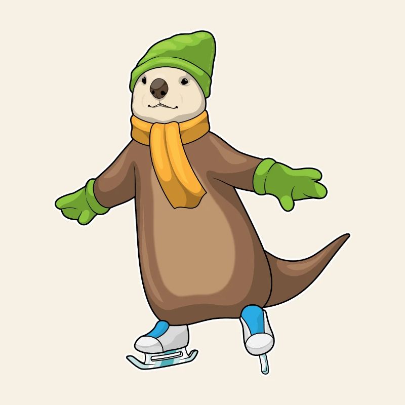 Otter Eislaufen Schlittschuhe