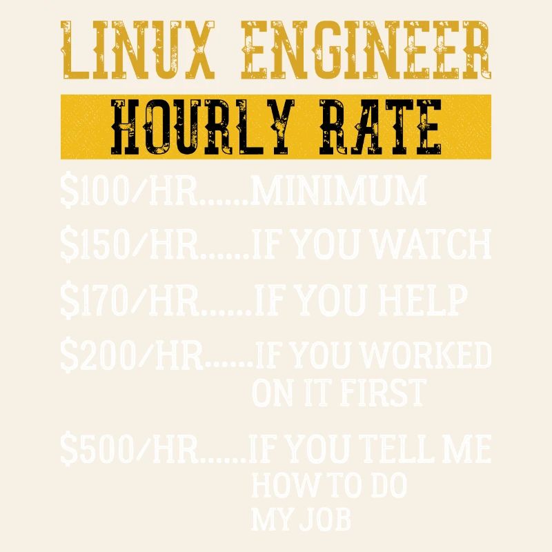 Linux Engineer Stundensatz Mechaniker Arbeitsrate