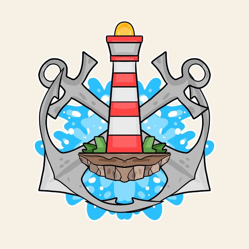 Anker Leuchtturm Nordsee
