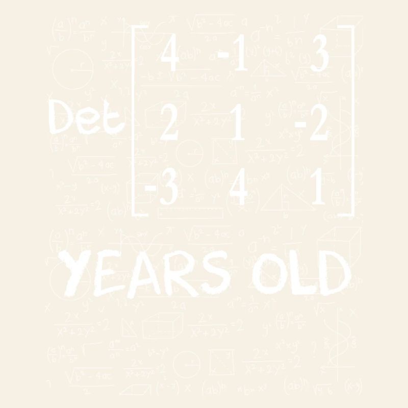 65th birthday 65 years matrix determinant