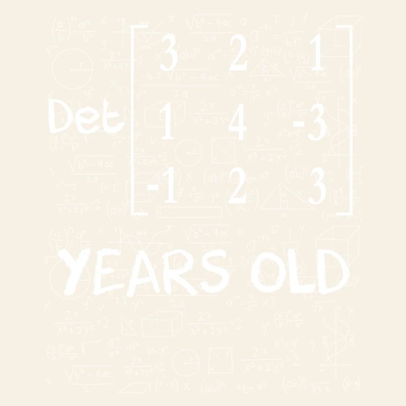 60th birthday 60 years matrix determinant