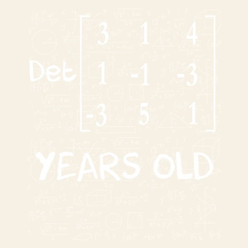 58th birthday 58 years matrix determinant