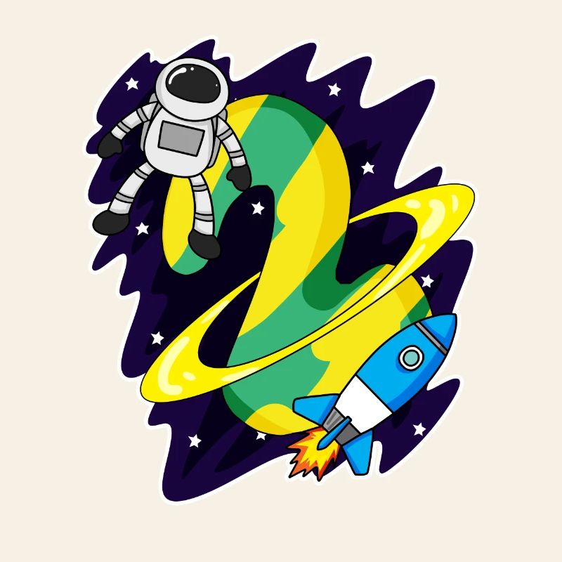 2 Birthday Boy Astronaut - deux ans