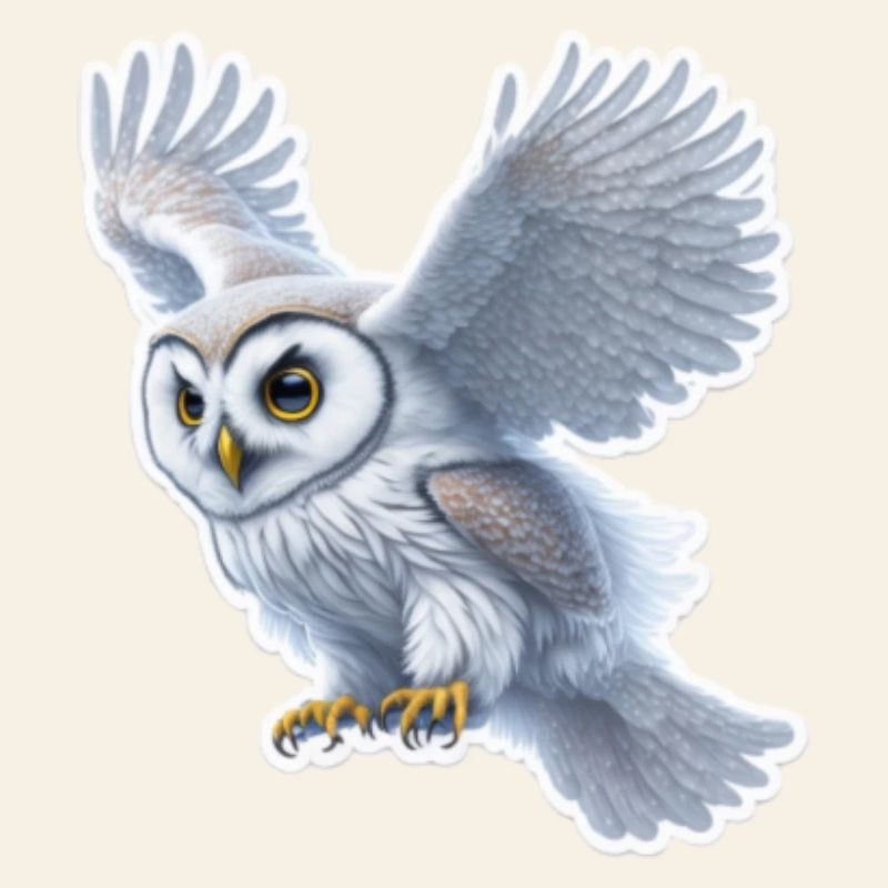Owl Flight Sticker