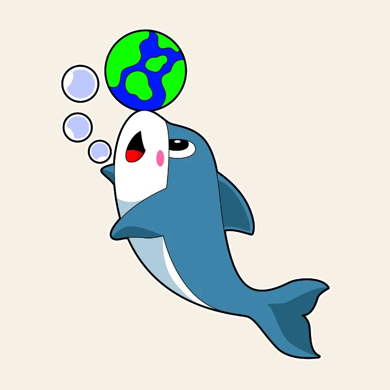 Dolphin Earth Globe