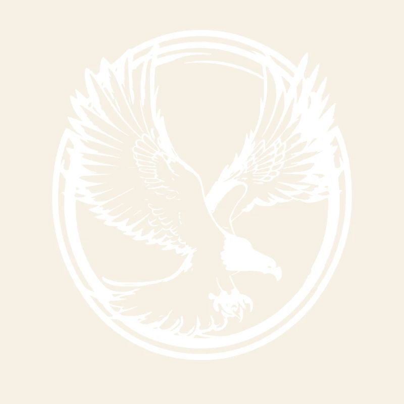 Strong eagle silhouette