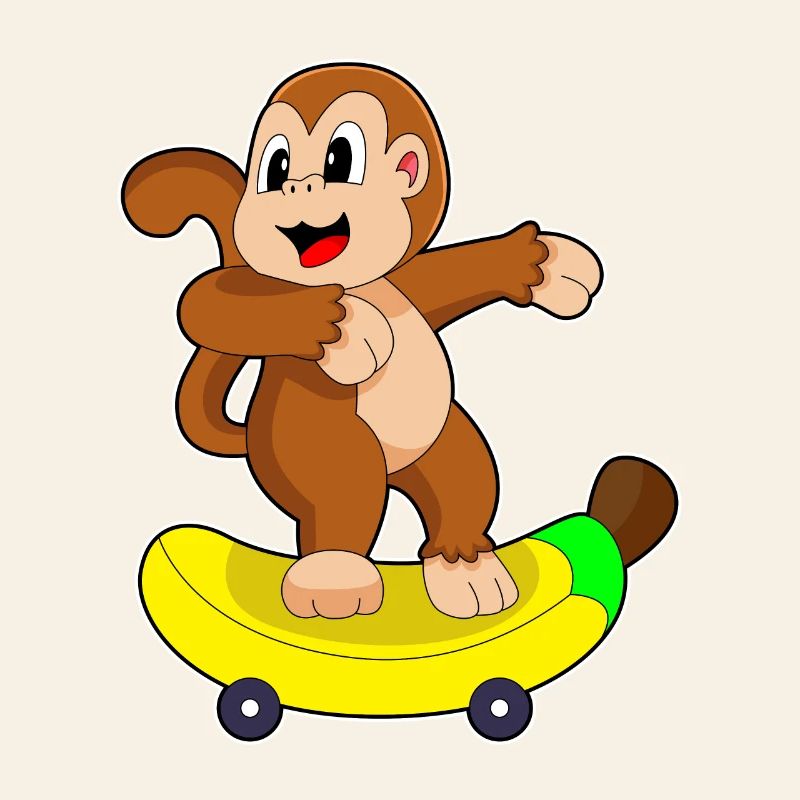 Monkey Skater Skateboard