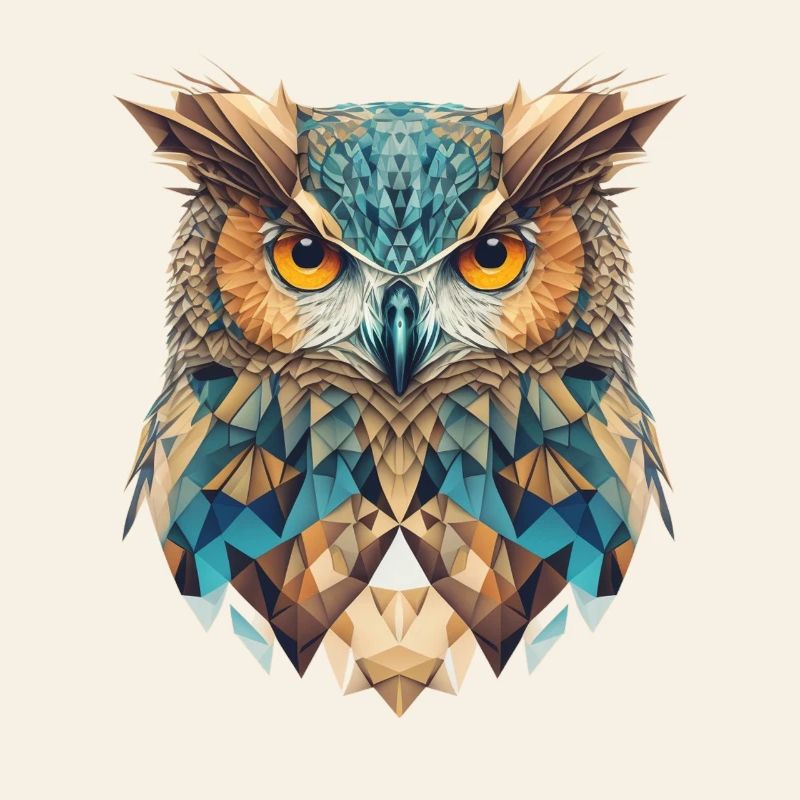 Geometric owl head