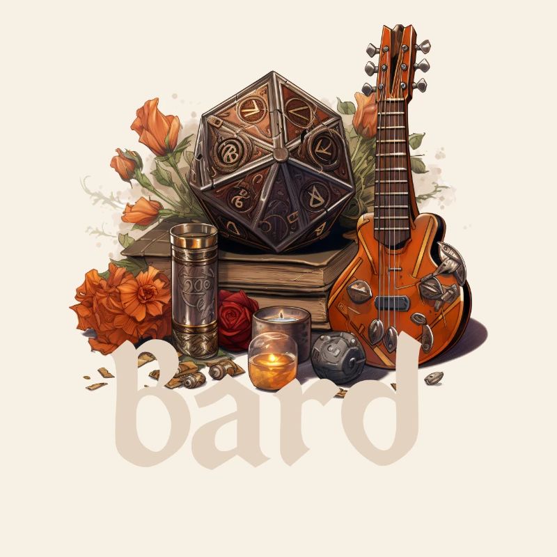 Barde mit W20 & Items – Fantasy RPG Design