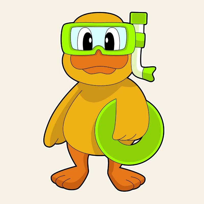Plongée en apnéa avec plongeur de canards