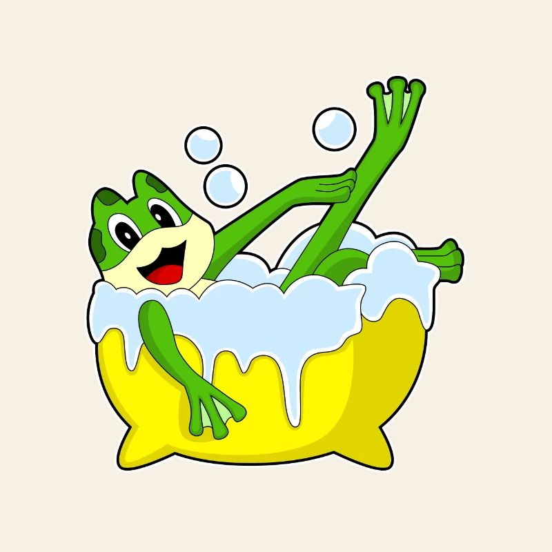 Baignoire de bain de grenouille