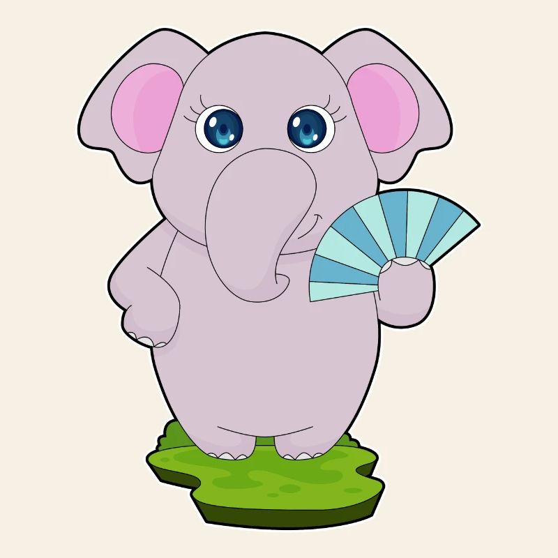 Éventail de main d’éléphant