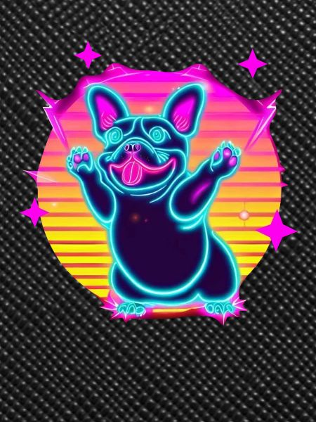 Funny French Bulldog Synth Frenchie