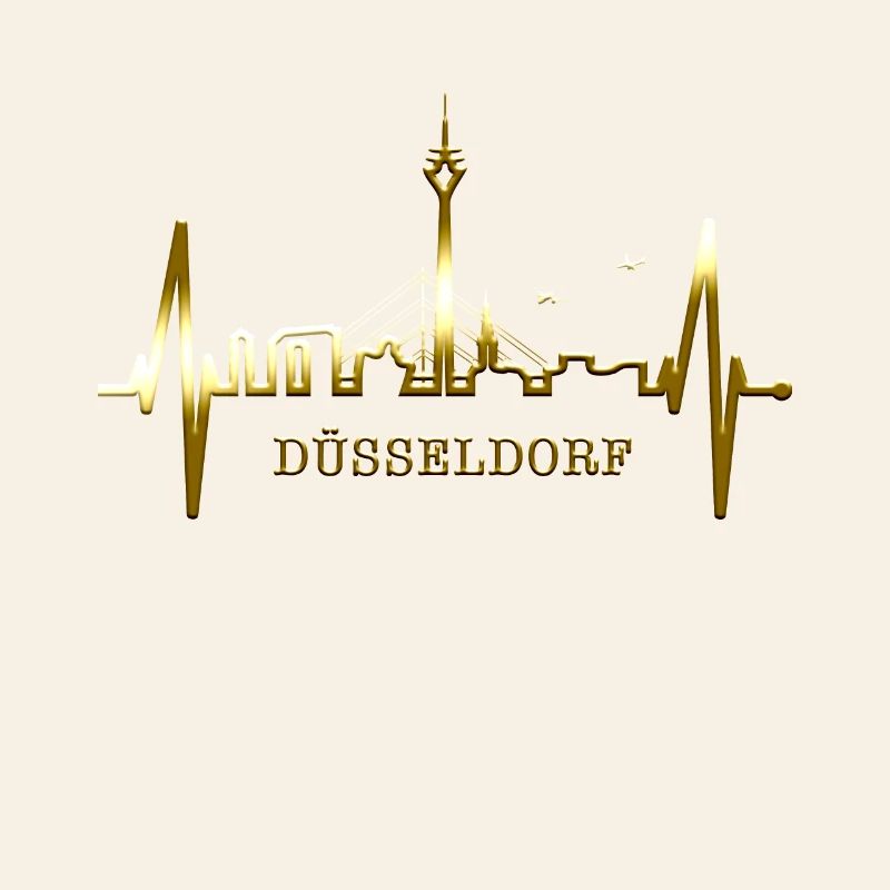 Düsseldorf Skyline Herzschlag Liebe Düsseldorfer