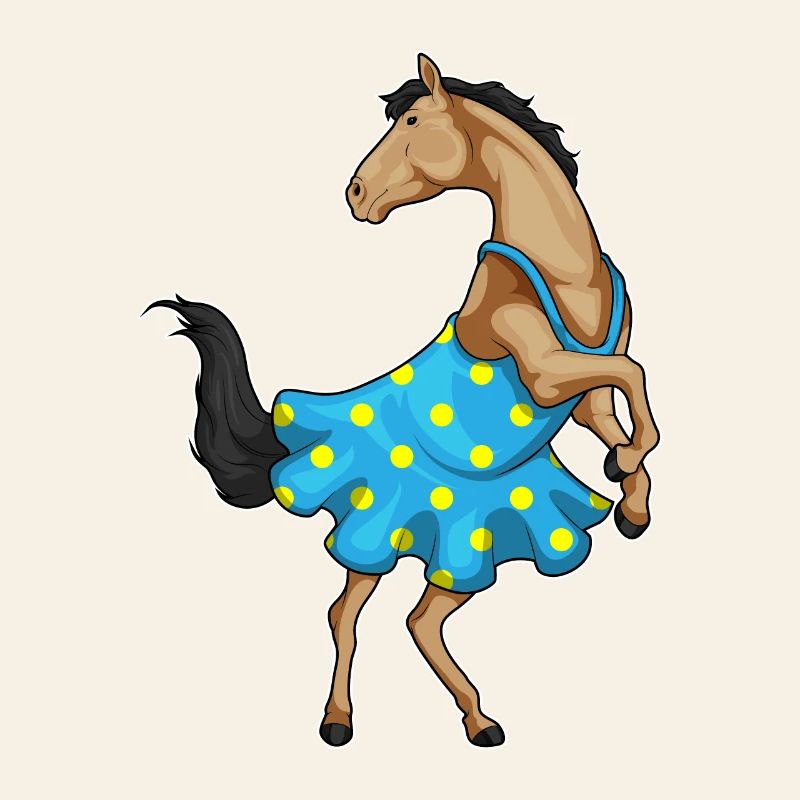 Robe cheval à pois