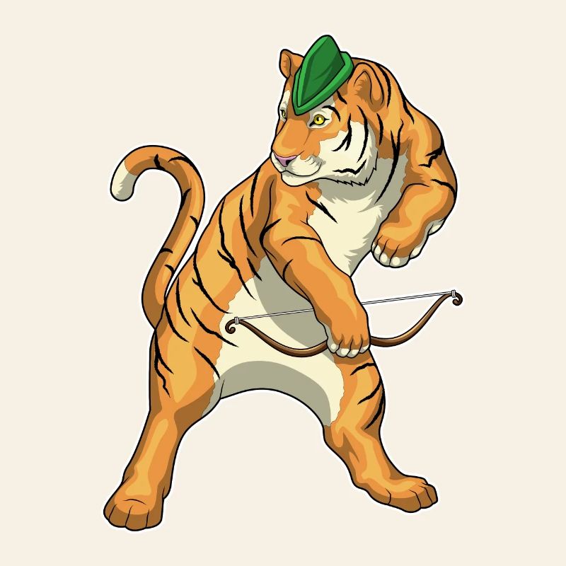 Tiger Bogenschütze Bogen