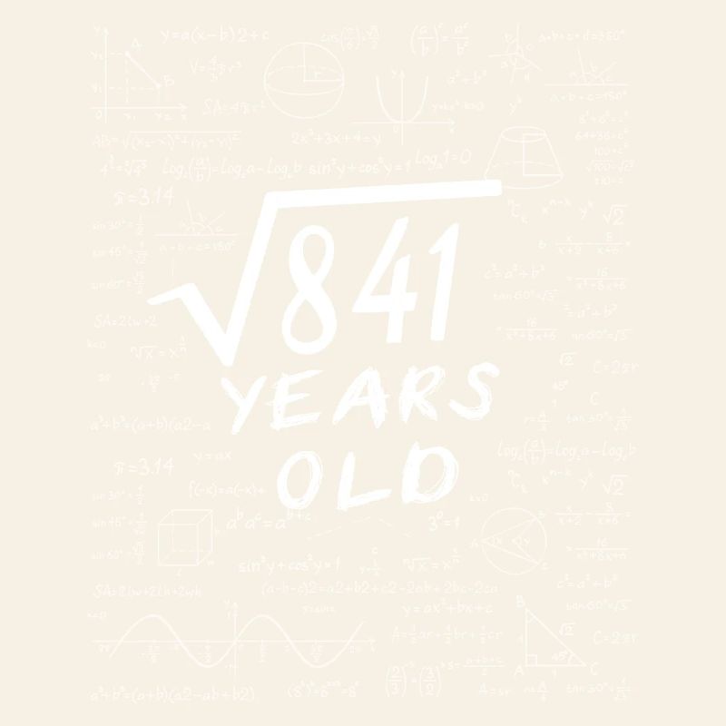 29e Anniversaire 29 ans Racine carrée de 841 math