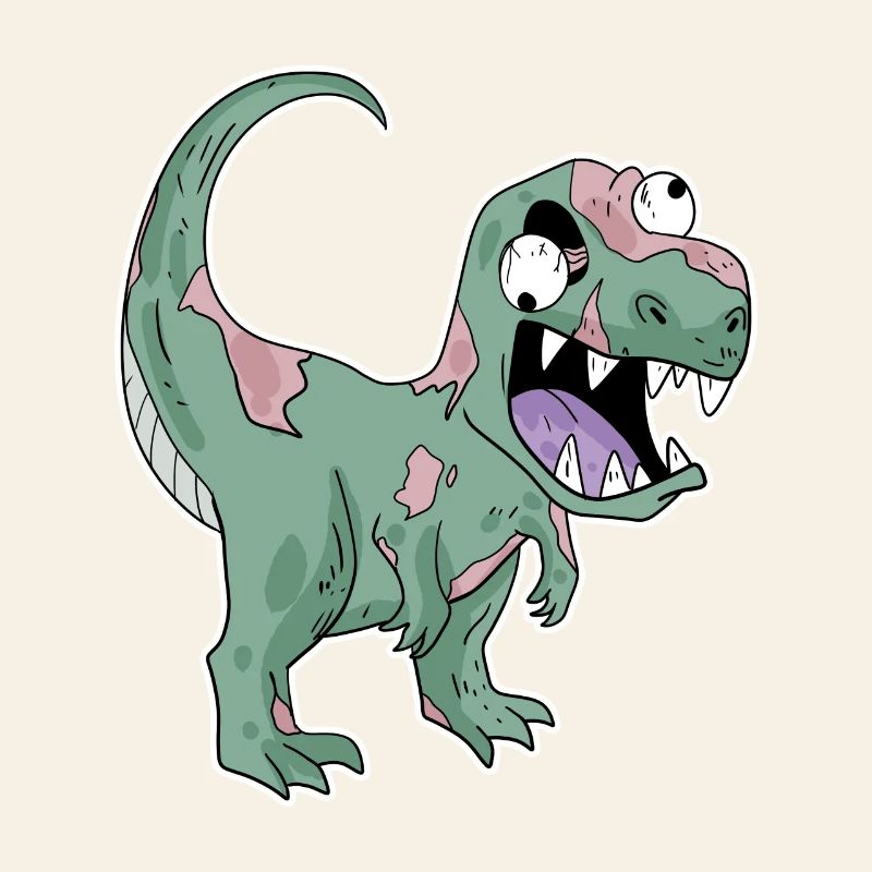 Dinosaure Zombie Effrayant