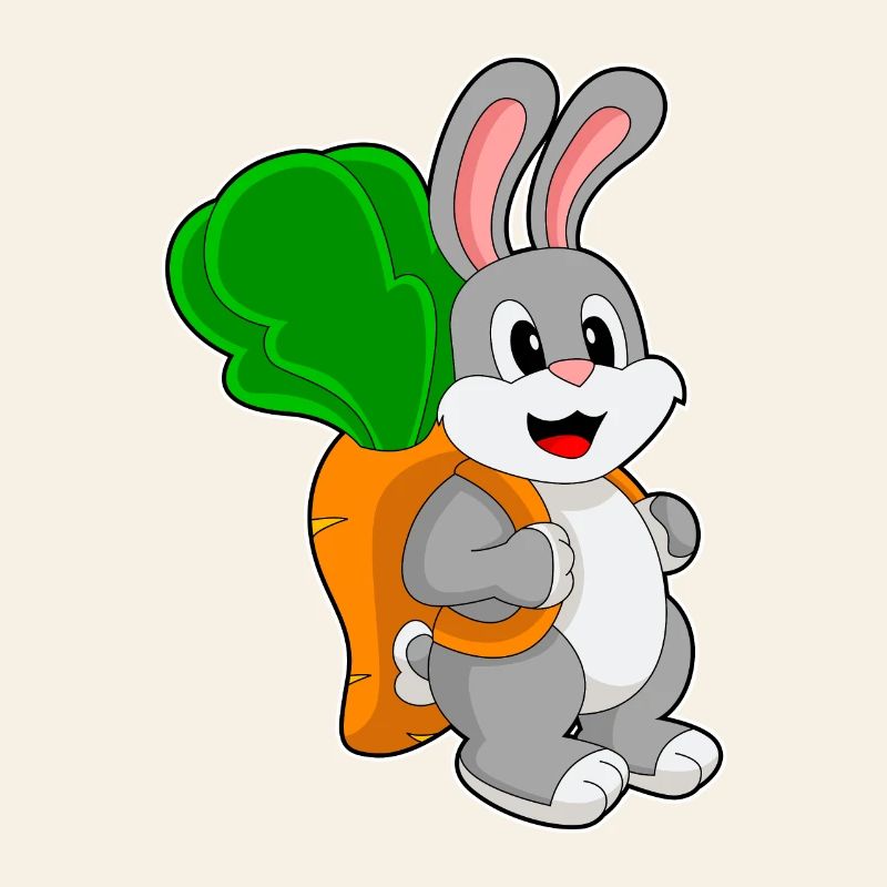 École de sac à dos lapin étudiant