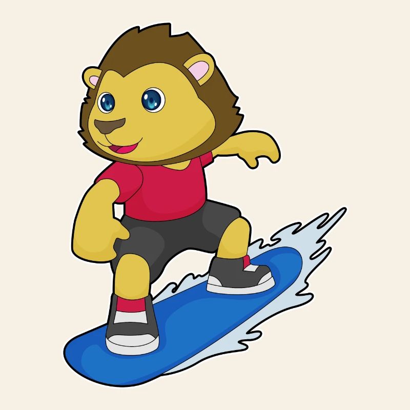 Löwe Snowboarder Snowboard