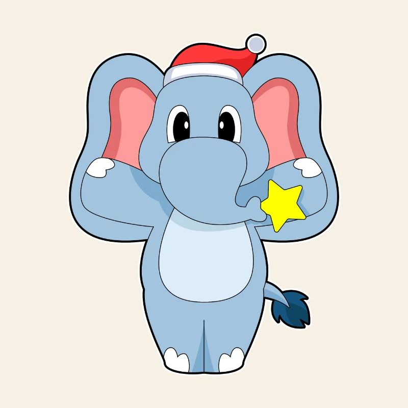 Chapeau de père Noël éléphant
