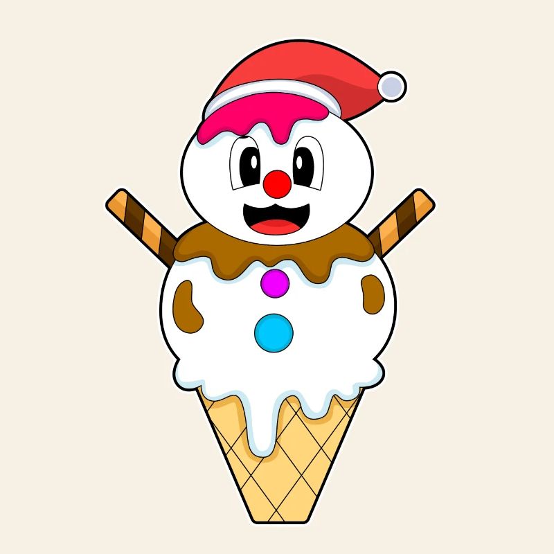 Glace gaufre de Noël Snowman