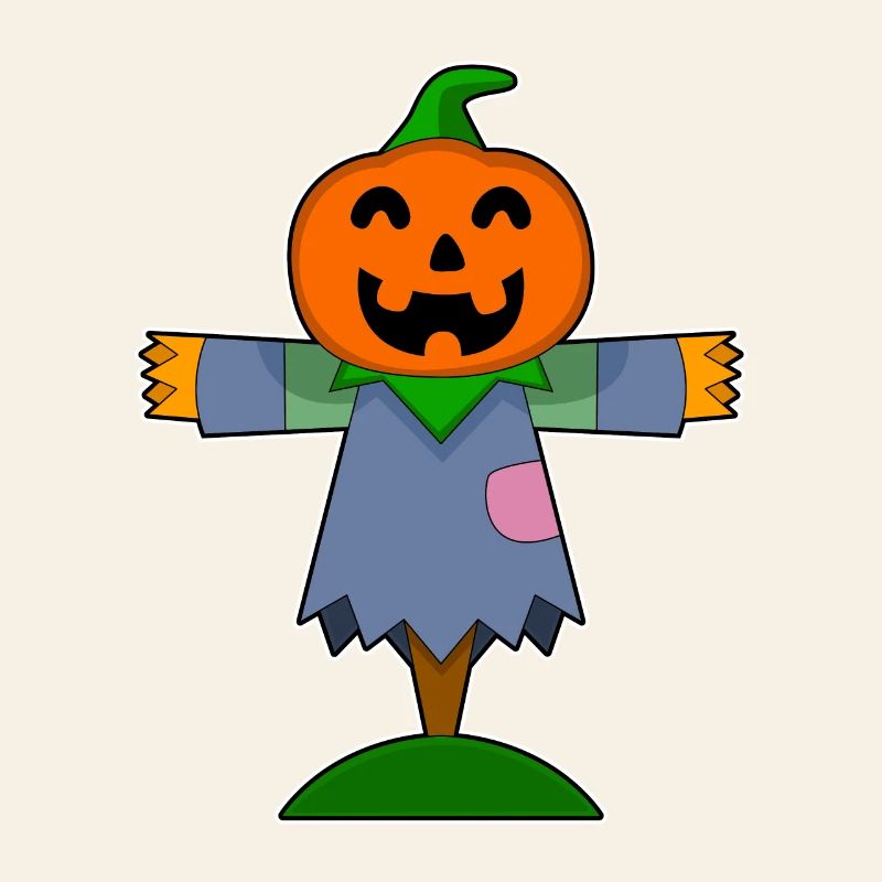 Épouvantail Halloween citrouille