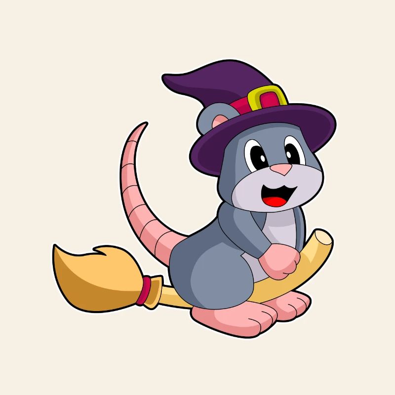 Mouse Witch Broom