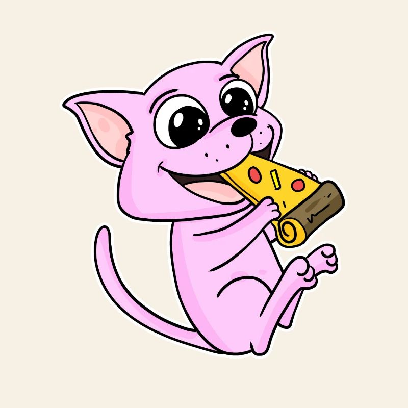 Pizza au chat Sphynx