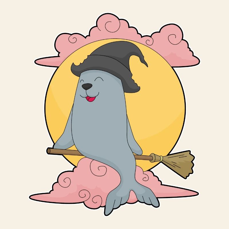 Balai de sorcière d'Halloween