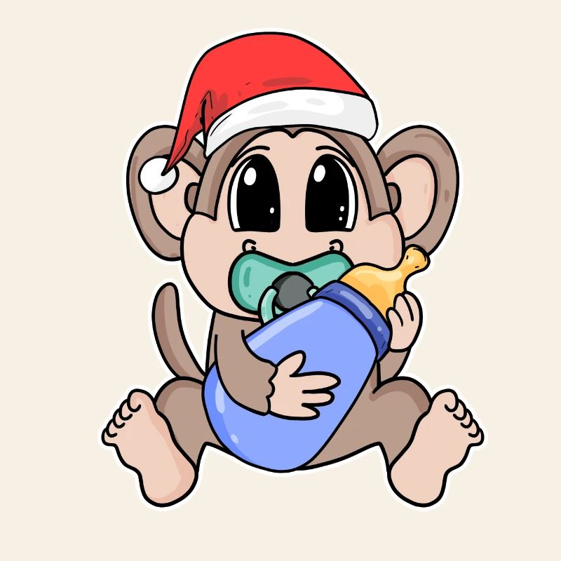 Singe bébé Noël