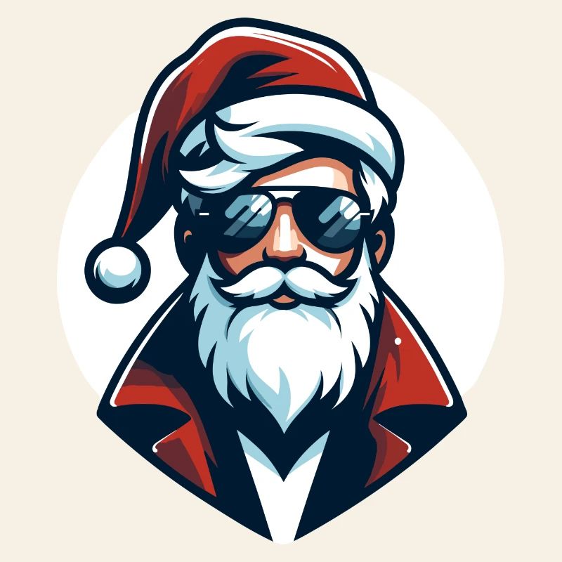 Père Noël Hipster - Noël Chic