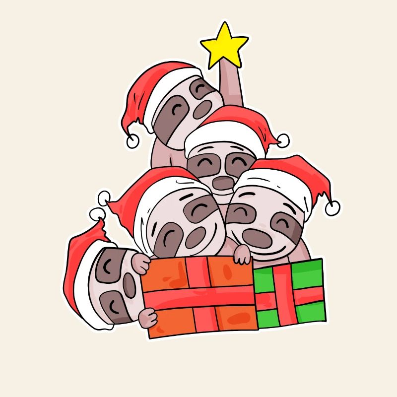 Sloth Christmas Tree Christmas