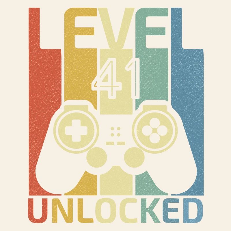 Level 41 freigeschaltet Lustiger Videospieler 41. Geburtstag